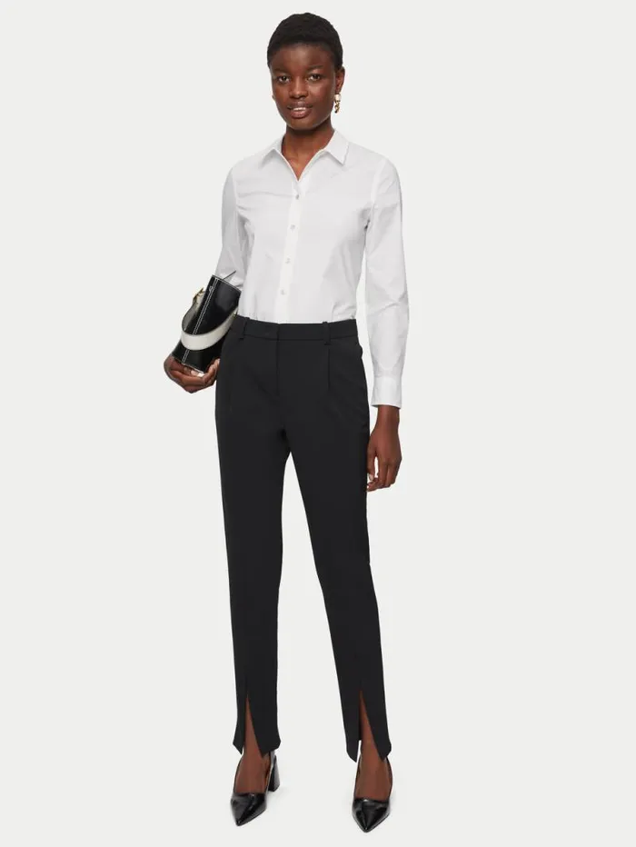 Fitted Cotton Shirt White Women Jigsaw Shirts and Tops