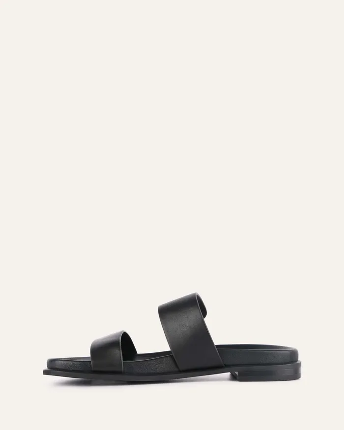 FLAT SANDALS Hayes flat sandals black leather 8211 jomercer Women FLAT SANDALS Hayes flat sandals black leather 8211 jomercer Women