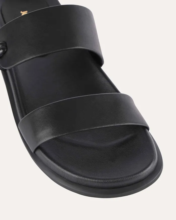 FLAT SANDALS Hayes flat sandals black leather 8211 jomercer Women FLAT SANDALS Hayes flat sandals black leather 8211 jomercer Women