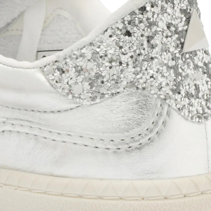 Flats ST001 Leather Sneaker Silver Schutz Shoes Sneakers