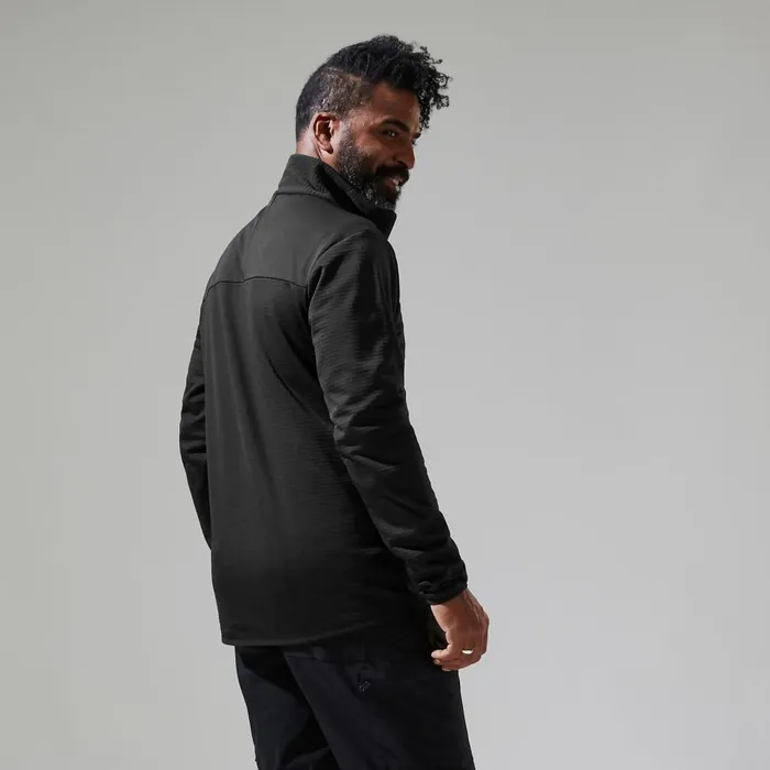 Fleece Men Berghaus Keppla Half Zip Fleece 8211 Black