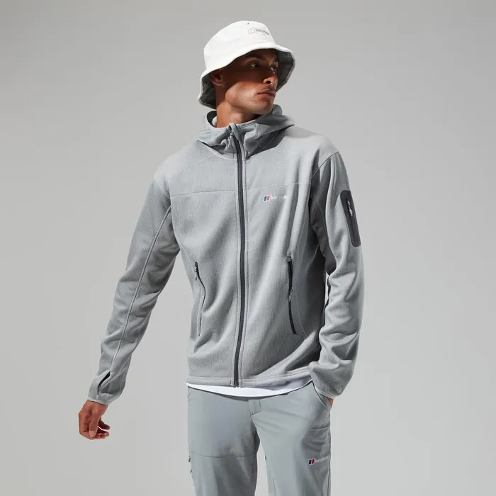 Fleece Men Berghaus Pravitale MTN 20 Hooded Jacket 8211 GreyLight Grey