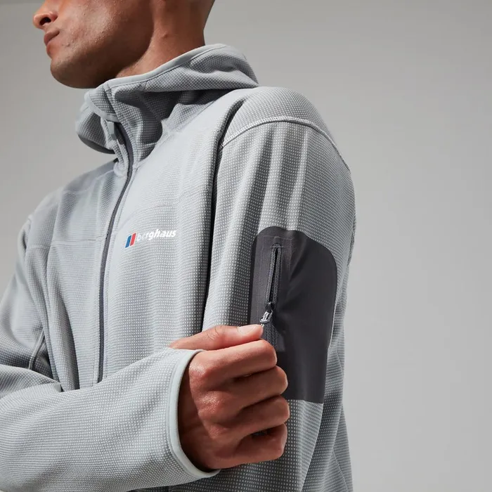 Fleece Men Berghaus Pravitale MTN 20 Hooded Jacket 8211 GreyLight Grey