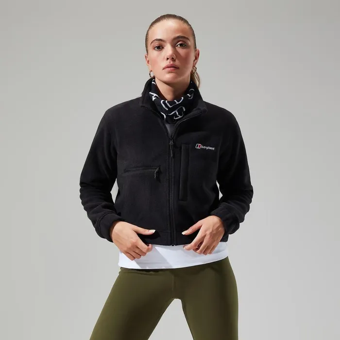 Fleece Women Berghaus Urban Cropped Coord Fleece Jacket 8211 Black