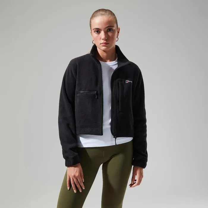 Fleece Women Berghaus Urban Cropped Coord Fleece Jacket 8211 Black