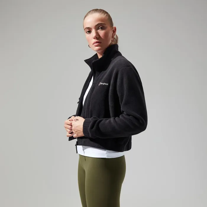 Fleece Women Berghaus Urban Cropped Coord Fleece Jacket 8211 Black