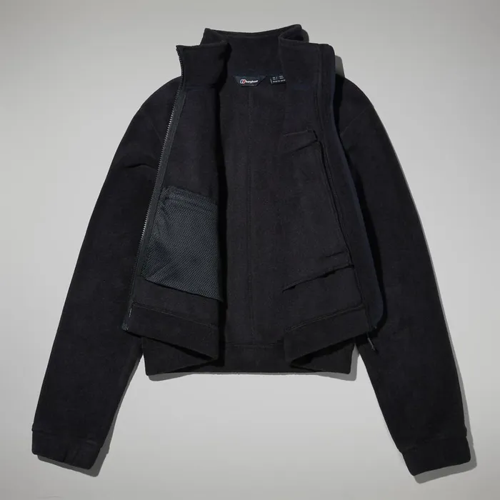 Fleece Women Berghaus Urban Cropped Coord Fleece Jacket 8211 Black