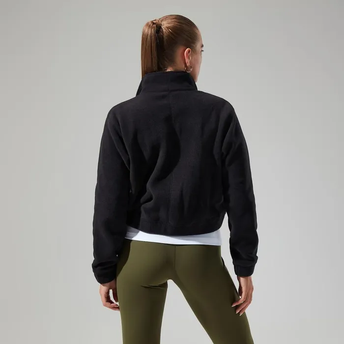 Fleece Women Berghaus Urban Cropped Coord Fleece Jacket 8211 Black