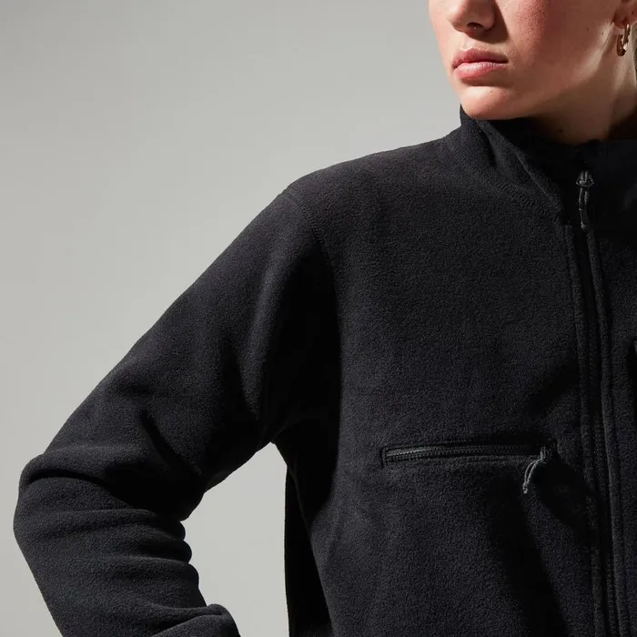 Fleece Women Berghaus Urban Cropped Coord Fleece Jacket 8211 Black