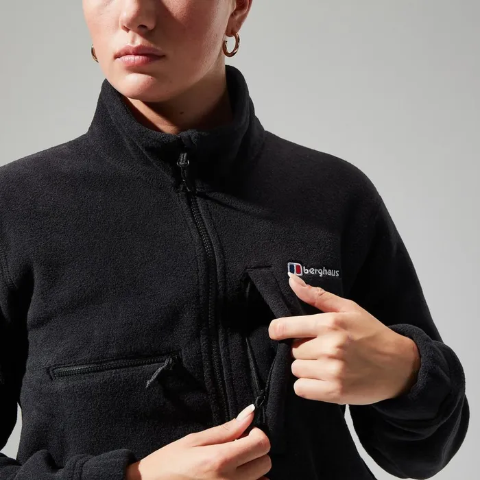 Fleece Women Berghaus Urban Cropped Coord Fleece Jacket 8211 Black
