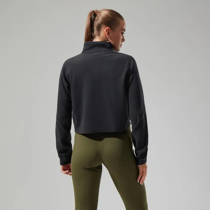 Fleece Women Berghaus Urban Prism Crop Half Zip 8211 Black