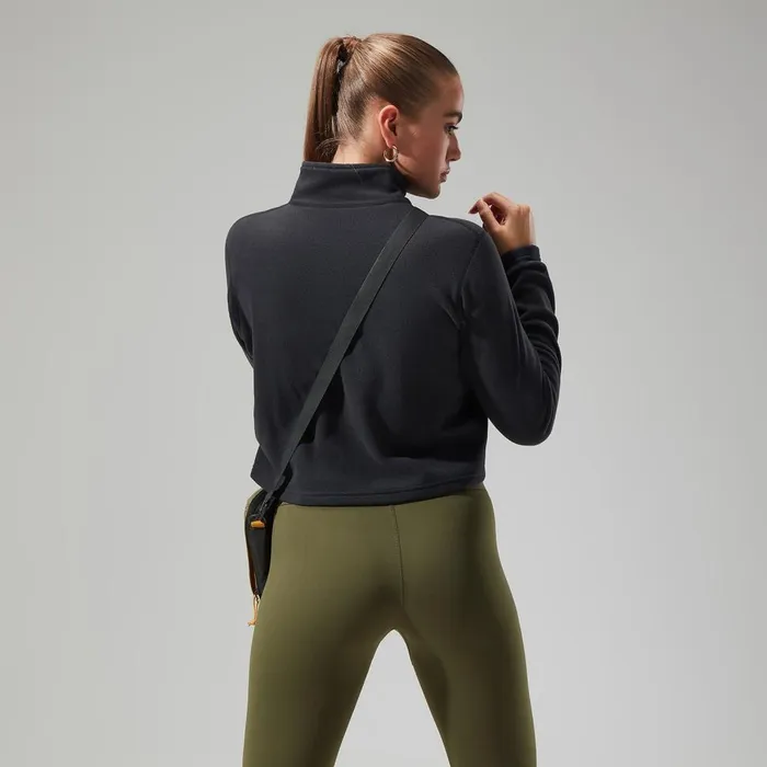 Fleece Women Berghaus Urban Prism Crop Half Zip 8211 Black