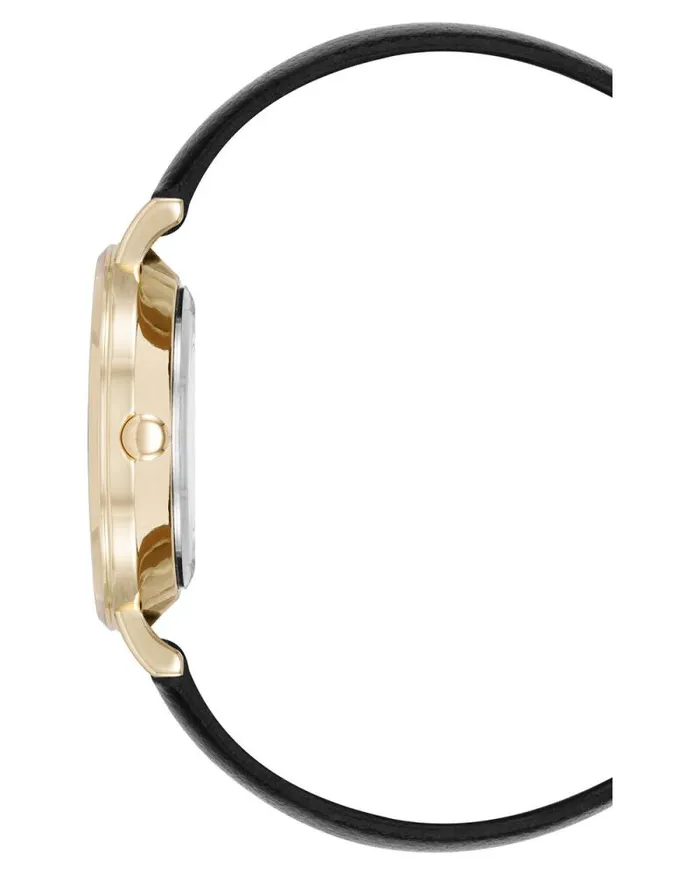 Floral Design Dial Strap Watch Blackgold Women Nine West Straps Floral Design Dial Strap Watch Blackgold Women Nine West Straps