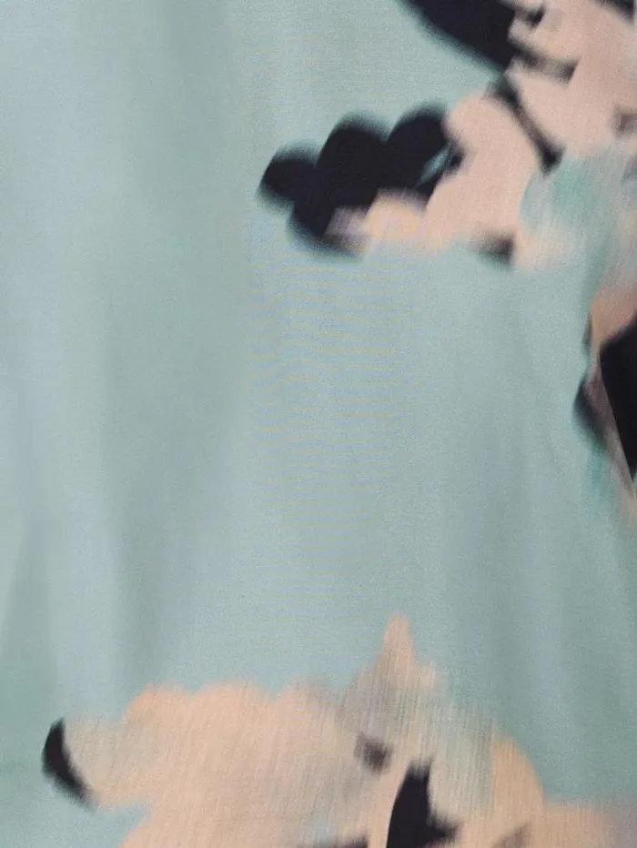 Floral Drift Silk Blend Top Blue Women Jigsaw Shirts and Tops