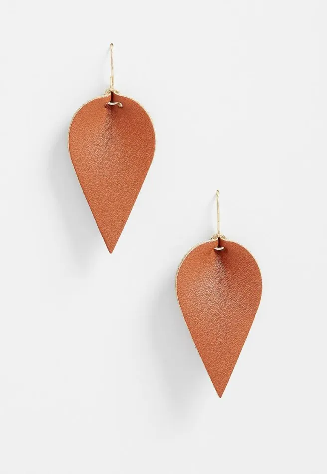 Folded Faux Feather Drop Earrings Women Maurices Jewelry