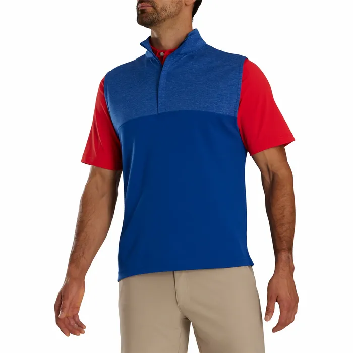 FootJoy Base MidLayers Men Heather Yoke HalfZip Vest