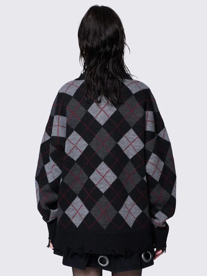 Frank Argyle Sweater Women Minga London Knitwear