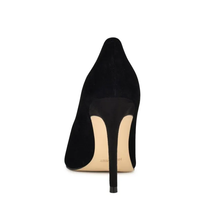 Fresh Pointy Toe Pumps Black Suede Women Nine West Heels