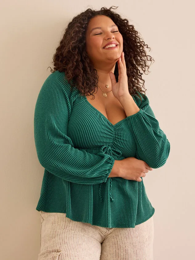 Freya Long Sleeve Babydoll Top Black Women Altar039d State Tops
