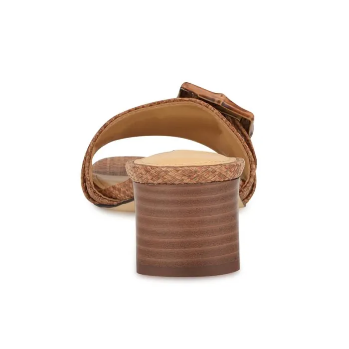 Garta Buckle Slide Sandals Brown Raffia Women Nine West Sandals Garta Buckle Slide Sandals Brown Raffia Women Nine West Sandals