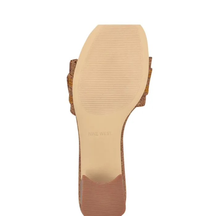 Garta Buckle Slide Sandals Brown Raffia Women Nine West Sandals Garta Buckle Slide Sandals Brown Raffia Women Nine West Sandals