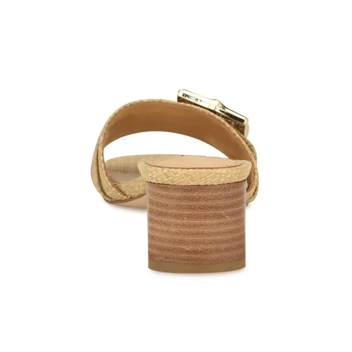 Garta Buckle Slide Sandals Light Natural Raffia Women Nine West Sandals Garta Buckle Slide Sandals Light Natural Raffia Women Nine West Sandals