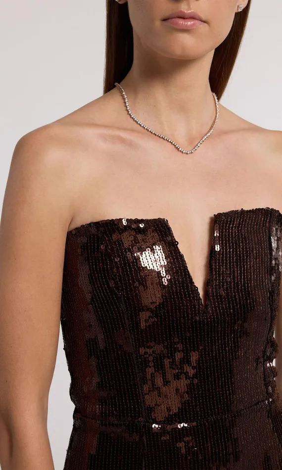 Generation Love Clothing Dresses Blaine Sequin Dress Brown 8211 Women