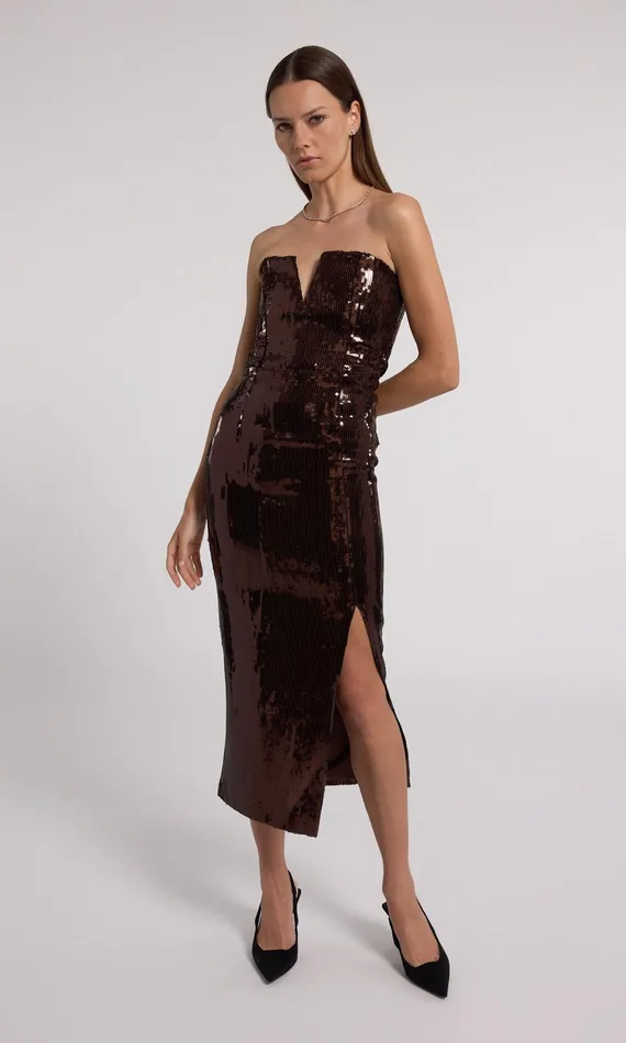 Generation Love Clothing Dresses Blaine Sequin Dress Brown 8211 Women