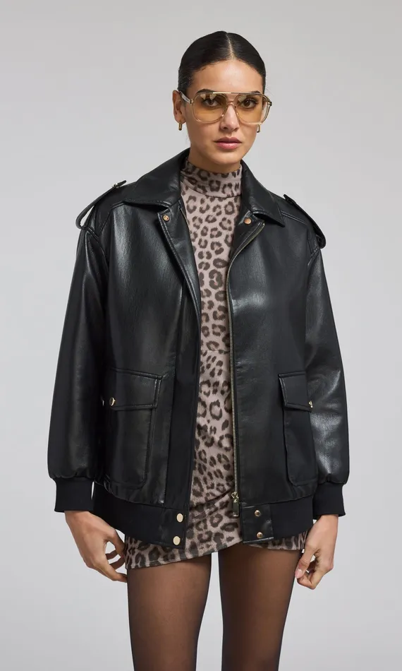 Generation Love Clothing Outerwear Axel Vegan Leather Jacket Black 8211 Women
