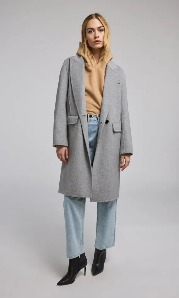 Generation Love Clothing Outerwear Vance Wool Coat Grey Melange 8211 Women