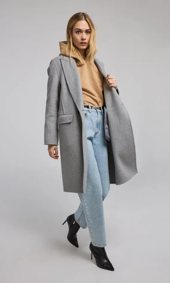 Generation Love Clothing Outerwear Vance Wool Coat Grey Melange 8211 Women