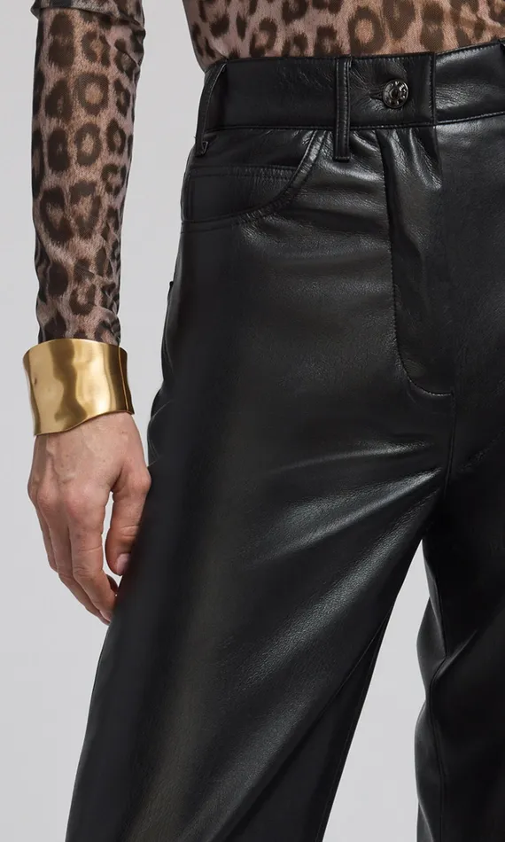 Generation Love Clothing Pants EMMETT VEGAN LEATHER PANT Black 8211 Women