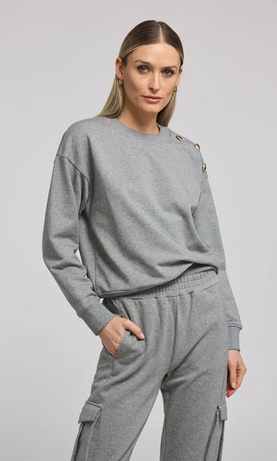 Generation Love Clothing Sweaters and Sweatshirts Cambria Sweatshirt Heather Grey 8211 Women