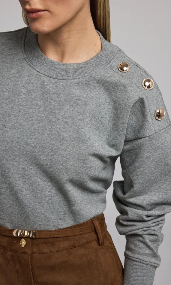 Generation Love Clothing Sweaters and Sweatshirts Cambria Sweatshirt Heather Grey 8211 Women