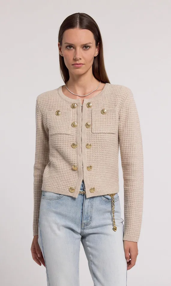 Generation Love Clothing Sweaters and Sweatshirts Cypress Knit Cardigan Heather Oatmeal 8211 Women