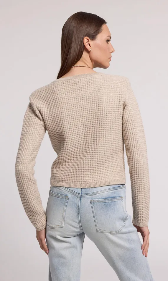Generation Love Clothing Sweaters and Sweatshirts Cypress Knit Cardigan Heather Oatmeal 8211 Women