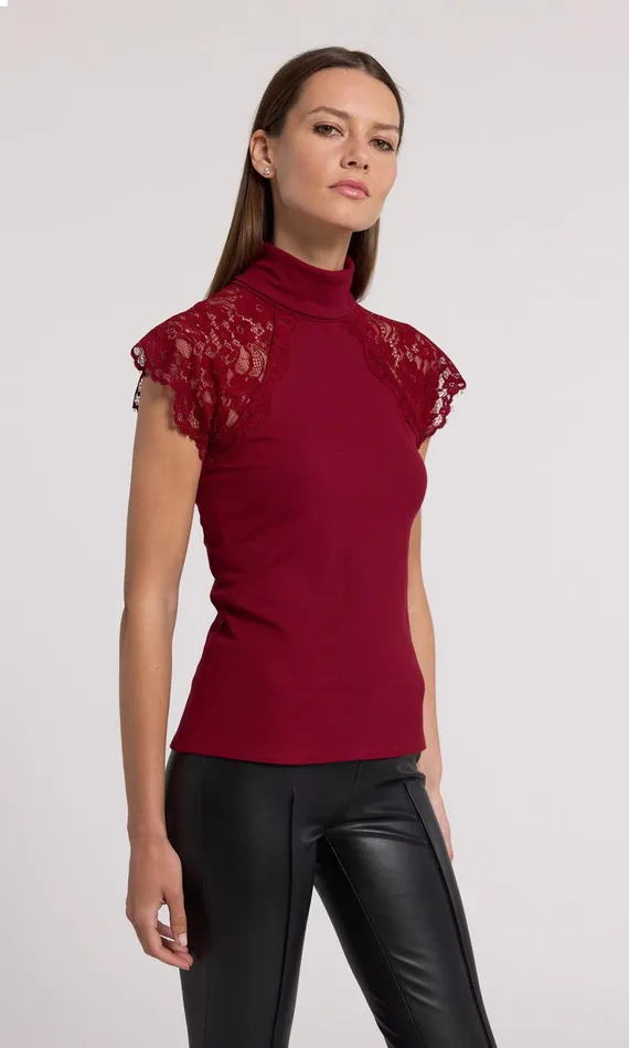 Generation Love Clothing Tops Jessenia Lace Combo Top Scarlett 8211 Women