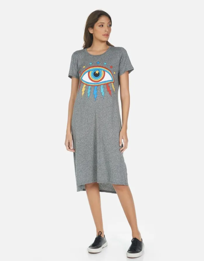 Genesis Rainbow Lightning Eye Heather Grey Women Lauren Moshi Dresses