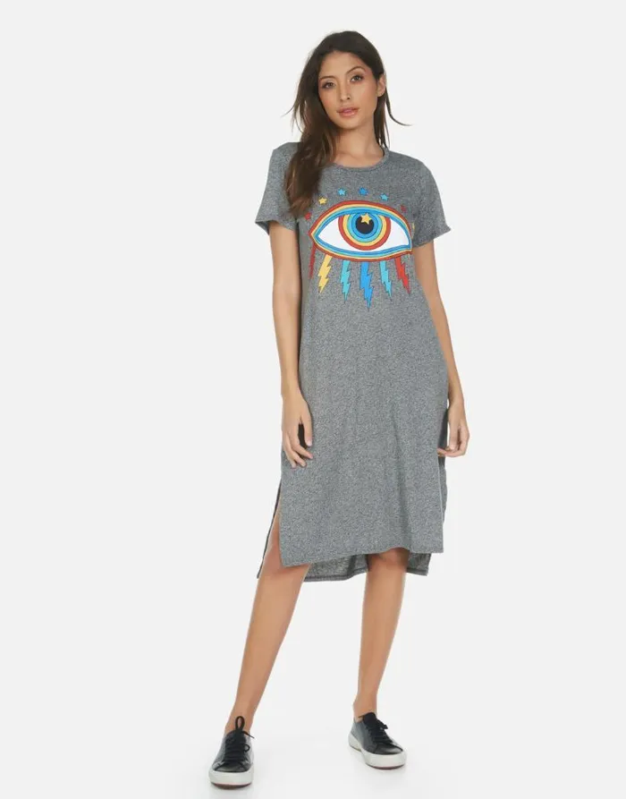 Genesis Rainbow Lightning Eye Heather Grey Women Lauren Moshi Dresses