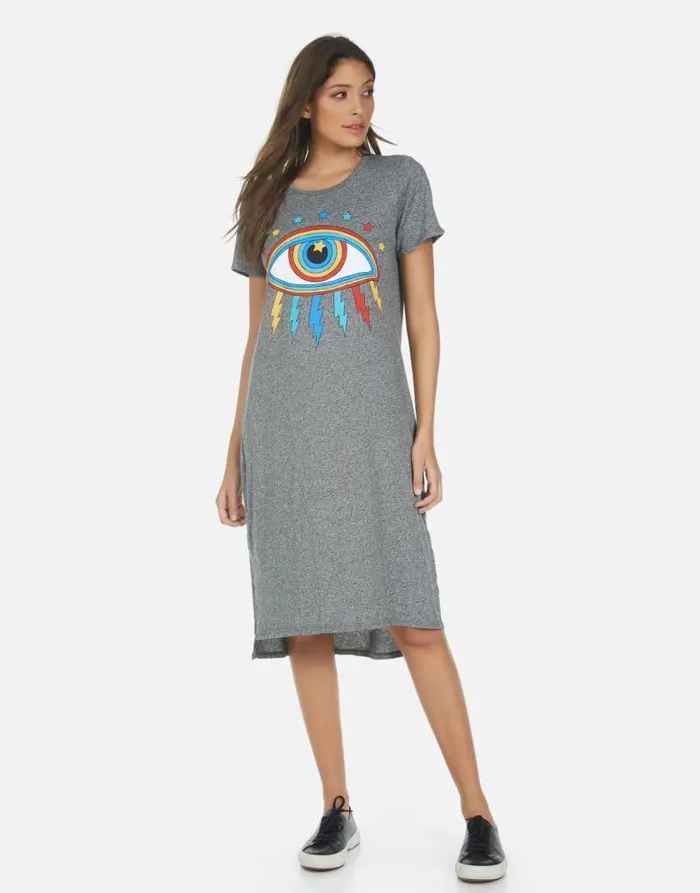Genesis Rainbow Lightning Eye Heather Grey Women Lauren Moshi Dresses