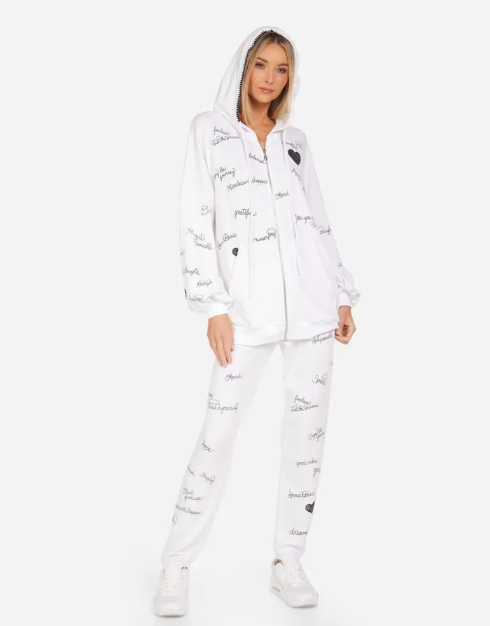 Georgina Happy Thoughts White Women Lauren Moshi Hoodies
