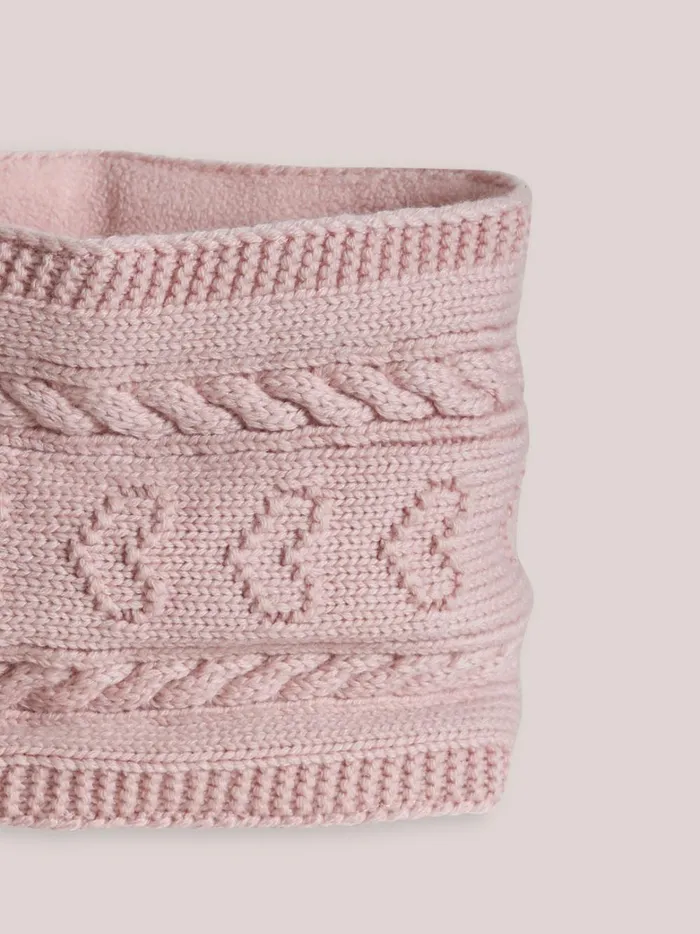 Girls Accessories Cyrillus CableKnit Snood Rose Lotus