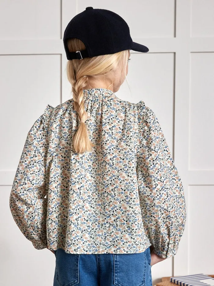 Girls Clothing Cyrillus Daisy Print Shirt Imp Daisy
