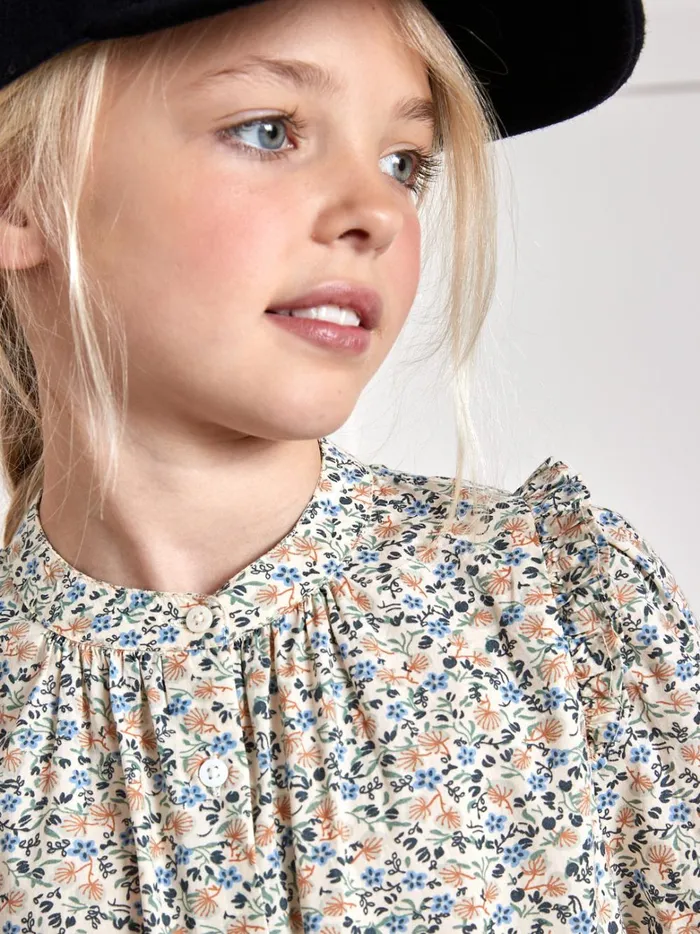 Girls Clothing Cyrillus Daisy Print Shirt Imp Daisy