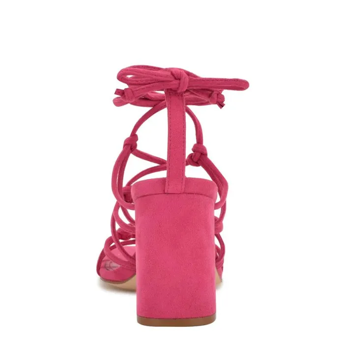 Glaven Ankle Wrap Sandals Pink Suede Women Nine West Sandals Glaven Ankle Wrap Sandals Pink Suede Women Nine West Sandals