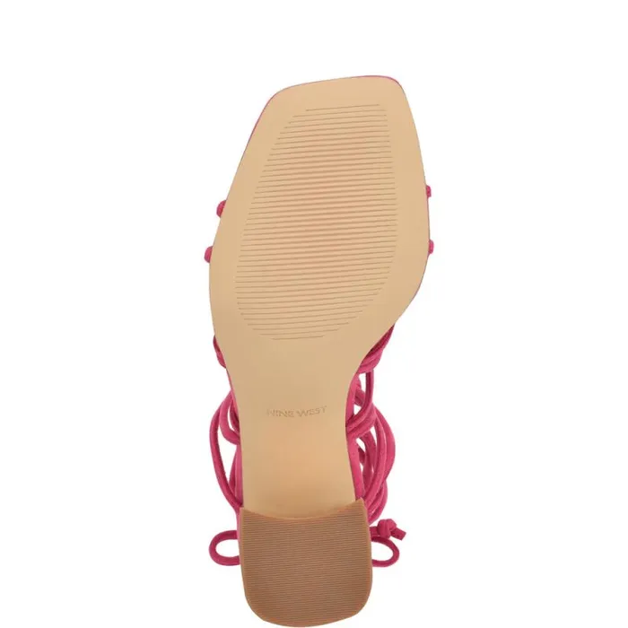 Glaven Ankle Wrap Sandals Pink Suede Women Nine West Sandals Glaven Ankle Wrap Sandals Pink Suede Women Nine West Sandals
