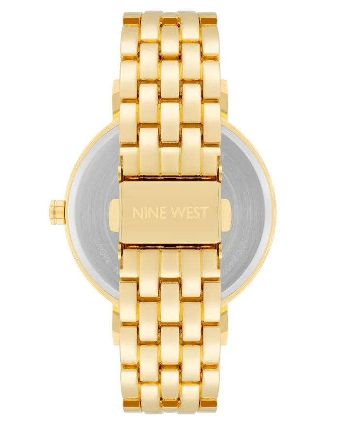 Glitter Accented Dial Watch Gold Women Nine West Straps Glitter Accented Dial Watch Gold Women Nine West Straps