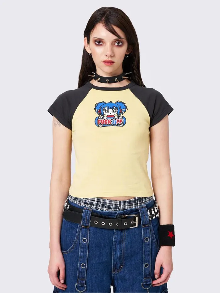 Go To Hell Raglan Baby Tee Women Minga London Tops and TShirts