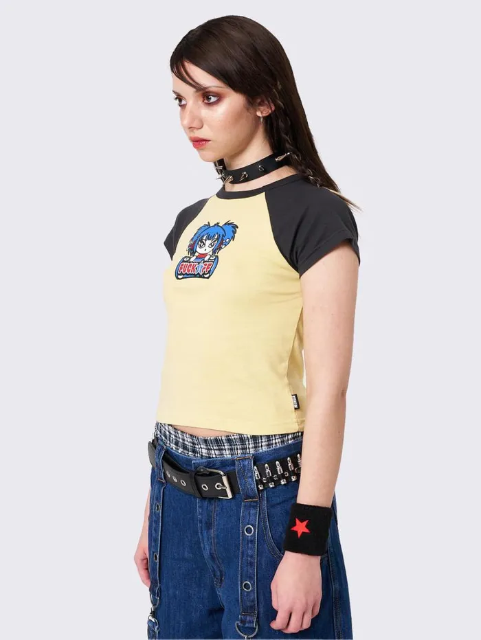 Go To Hell Raglan Baby Tee Women Minga London Tops and TShirts Go To Hell Raglan Baby Tee Women Minga London Tops and TShirts