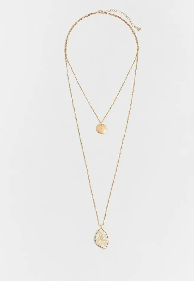 Gold Double Row Pendant Necklace Women Maurices Jewelry